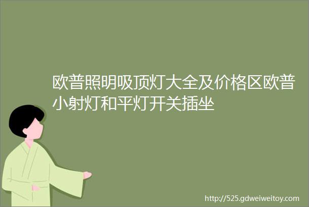 欧普照明吸顶灯大全及价格区欧普小射灯和平灯开关插坐